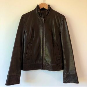 B.R. Vintage leather jacket in chocolate brown